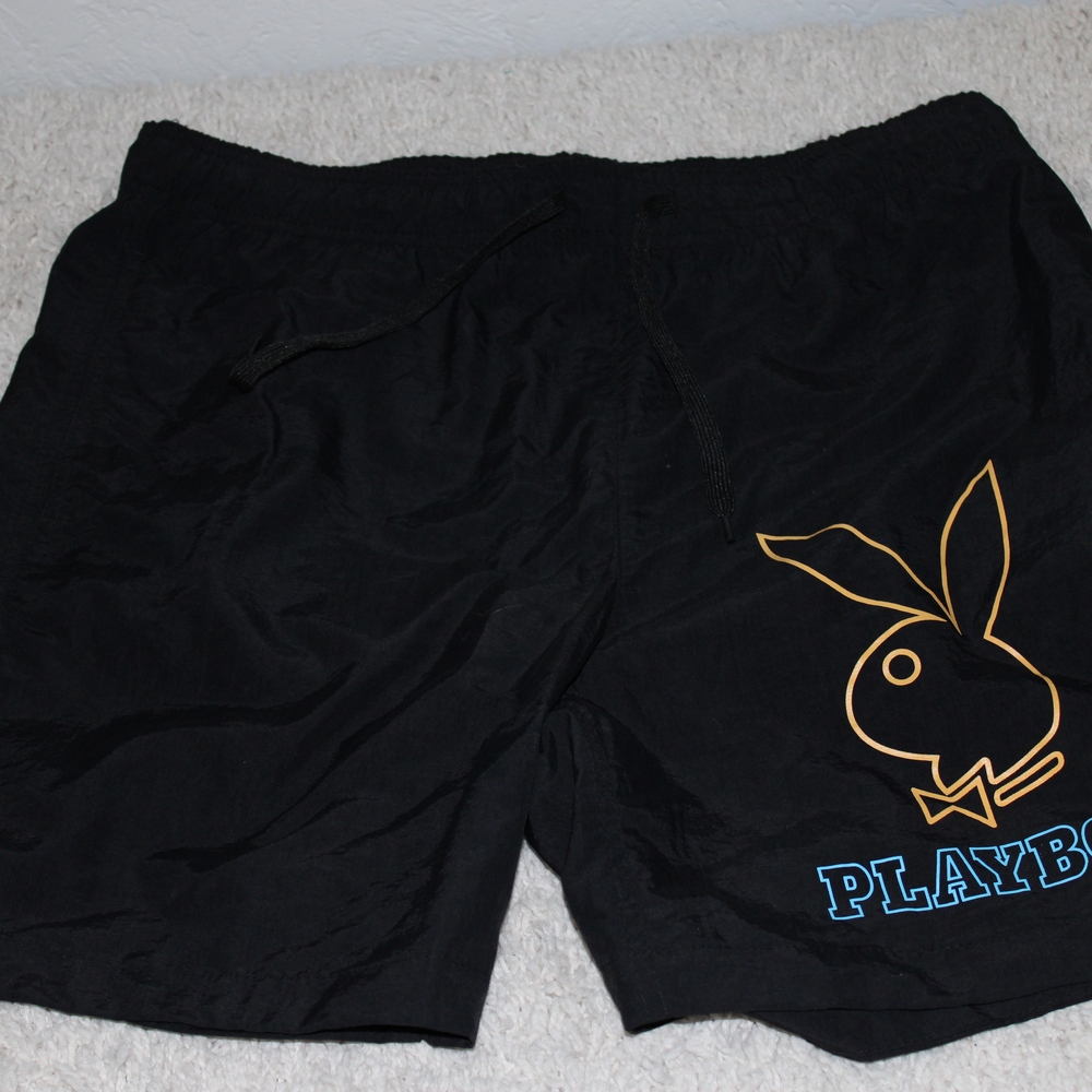 Pacsun Black Playboy Swim Shorts